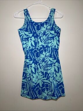 Columbia Women's Freezer Tank Dress Mini Dress‎ Tropical Print Youth Large